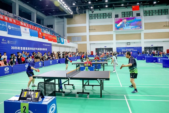 乒乓球比賽現(xiàn)場。北京交通大學(xué)供圖。